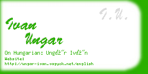 ivan ungar business card